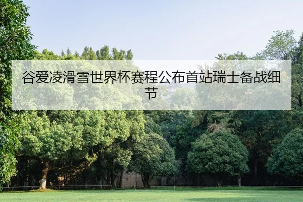 谷爱凌滑雪世界杯赛程公布首站瑞士备战细节